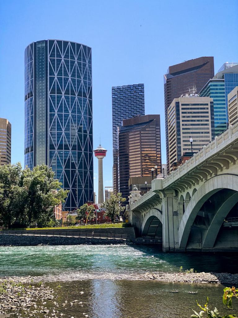 Photograph of Calgary skyline and Saddledome featured on Flare singles events page